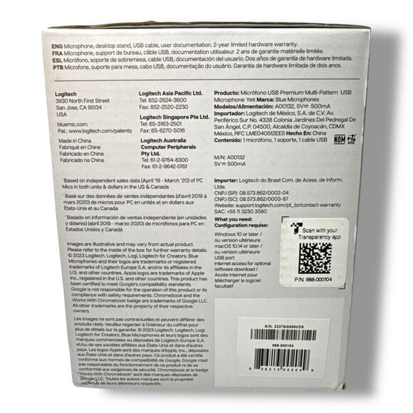 New - Blue Yeti USB Microphone w/ Hard Travel Case - Picture 5 of 7